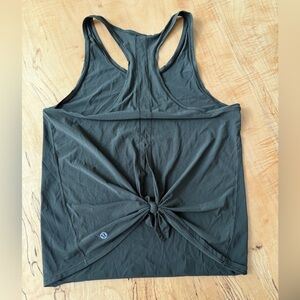Lululemon Dark Green Tank Top with tie in back